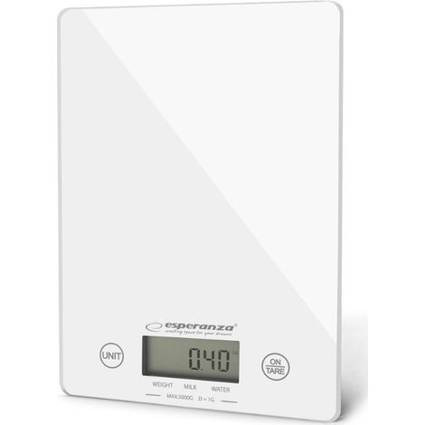 Elektronische Küchenwaage, weißes LCD-Display, präzise
