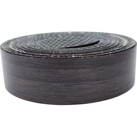 Bande de chant thermocollante 21mm x 5m épaisseur 0,50mm Mélaminé Facile à Appliquer Bricolage Étagère Meuble Panneau Bois Durable, Wengé (1/3)