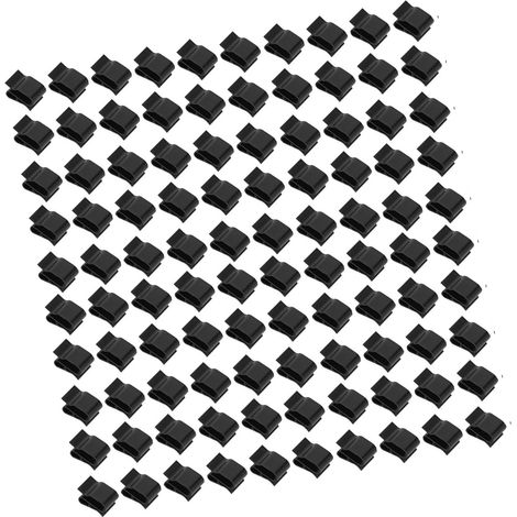 Lot de 100 Attaches Câble Solaire en Plastique PA66, Pinces Fixation Câbles Photovoltaïques pour Diamètre 6-6,5 mm (1/5)