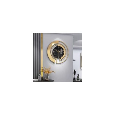 Horloge murale décorative en métal – Aiguilles silencieuses et précises – Pour salon, hall ou hôtel – Design moderne et épuré (1/5)
