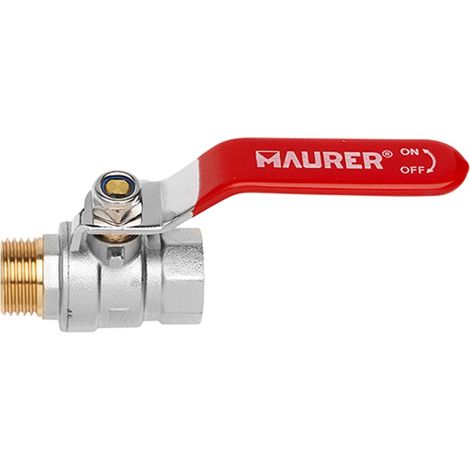 VALVOLA A SFERA CON LEVA 1-1/4" M/F MAURER