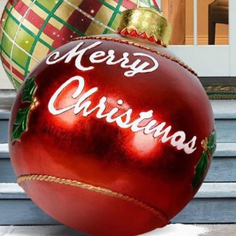 Boule décorative gonflable de Noël, boule gonflable géante en PVC de 60 cm (23,6 pouces), boule gonflable de Noël, boule décorative de Noël, décoration de patio, décoration de jardin, de terrasse et d (1/5)