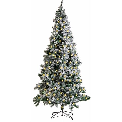 Albero di natale innevato da 240cm in pino verde 1200 rami annodati e rinforzati (1/5)