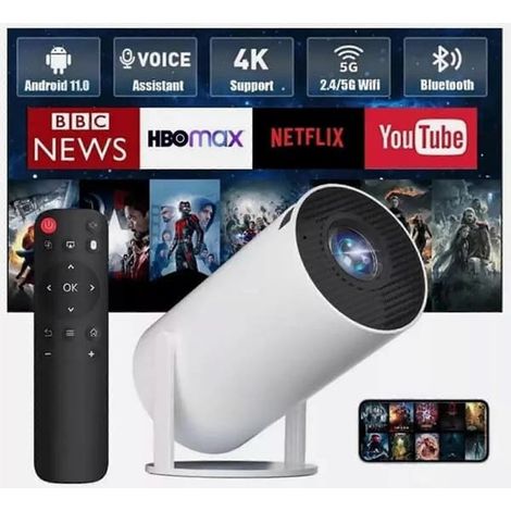 Filiyano – Projecteur 4 K 5G Smart HD LED WiFi Bluetooth HDMI USB Android Home Cinéma de (1/5)