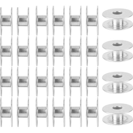 100 Empty Aluminum Bobbins for Flat Sewing Machine Accessories, Sewing Machine Parts and Components (1/5)