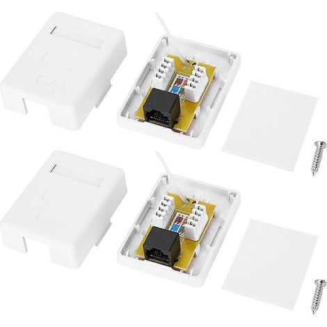 boîtiers de connexion réseau RJ45-8P8C CAT6 à port unique pour montage en surface sur bureau (1/4)