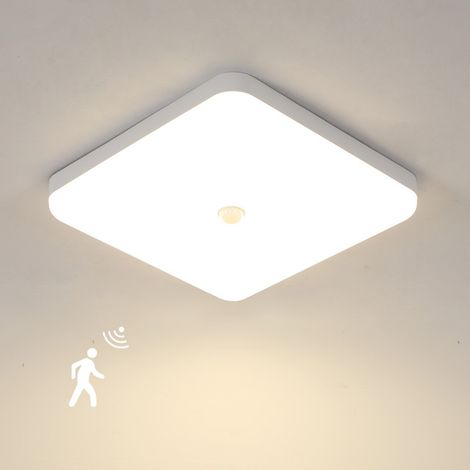 GOECO 30W LED Motion Sensor Ceiling Light,25CM  Neutral Light 4500K,IP56 Waterproof Lights Fitting with PIR for Porch Hallway Roof Stairway (1/5)