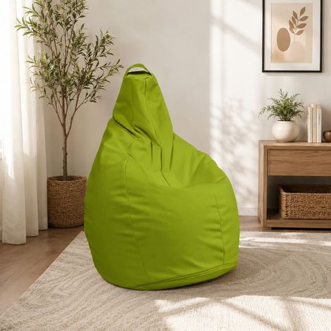 Dmora - Puf Aunter, Sillón multiusos, Puf, Puf reposapiés, Made in Italy, 90x90 h120 cm, Amarillo (1/4)