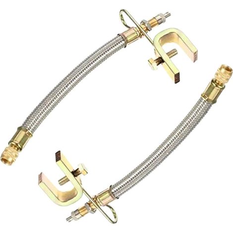 2 Pièces Extension Valve De Pneu, Rallonge De Valve pour Pneu Double, Rallonge Valve De Pneu Tressée Flexible en Acier Inoxydable, pour La Plupart des Voitures, Camions, Bus, Pneus Roue (1/5)