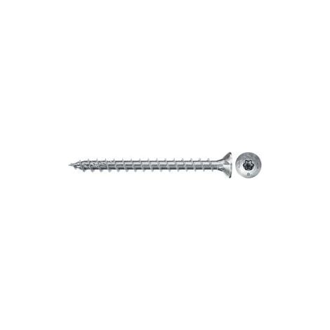 Fischer 50x Power-Fast II FPF II CTF 4 x 45 mm BC testa svasata con impronta Torx TX20 filettatura piena zincata galvanicamente blu passivato - 670654