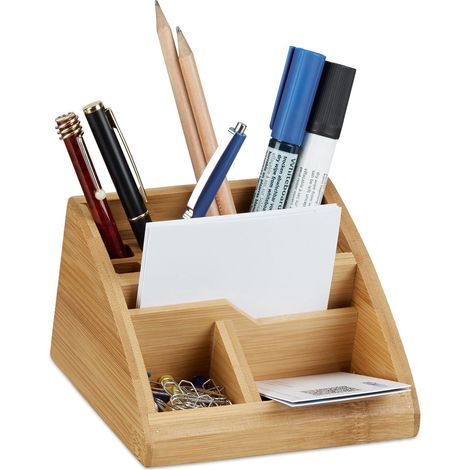 Organización de escritorio en bambú