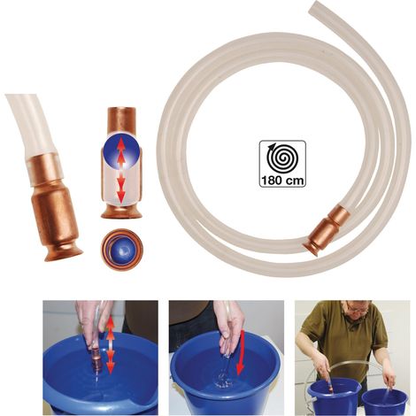Bgs Technic – Pompe manuelle à poussoir avec clapet – Transfert d'eau et carburant diesel – Fonctionne à partir de 150 mm – Utilisation simple va-et-vient (1/7)