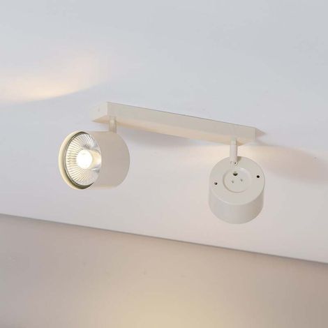 [NEUWERTIG] B-Ware Deckenspot Chloe verstellbar 2-flammig beige Stahl dimmbar GU10 15W LED (1/2)