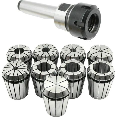 Juego de pinzas tipo ER32, compatible con eje MT3, color plata. (1/2)