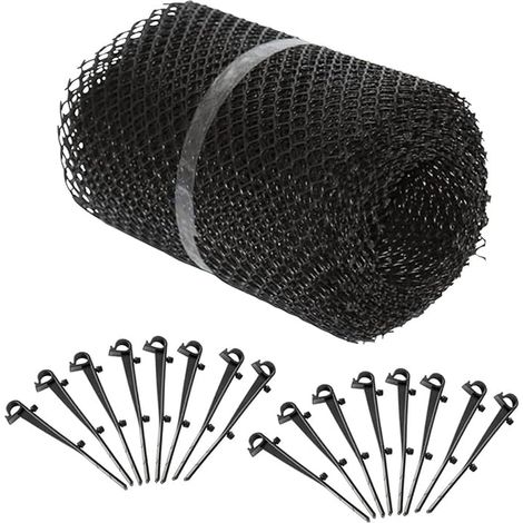 Gutter Mesh Black Plastic Leaf Proof (1/4)