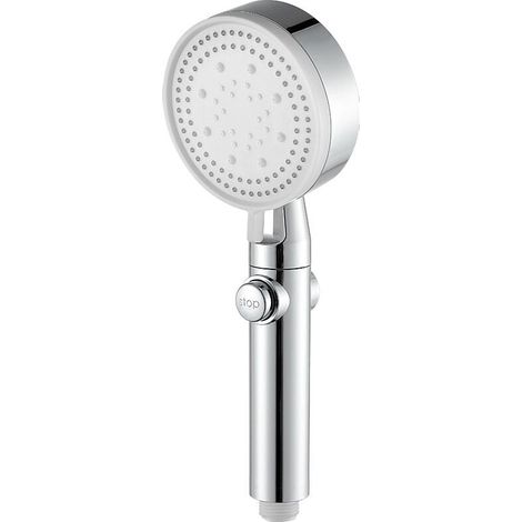 Pommeau de Douche,Pommeau Douche Anti Calcaire,Douche Haute Pression avec 4 Jets,Douchette avec Interrupteur,Pommeau de Douche Economie d'eau,Douchette Douche Salle de Bain Universel (1/5)