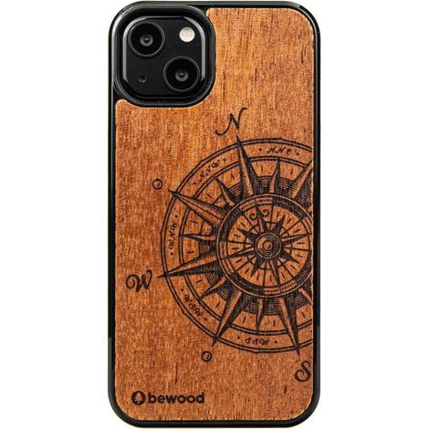 Coque en bois pour iPhone 13 TRAVELER MERBAU