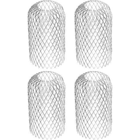 Flexible Aluminium-Fallrohrfilter, Durchmesser 8 cm, Maschen-Laubschutzfilter, Dachrinnenabdeckung zum Schutz der Dachrinnen vor Dachblättern