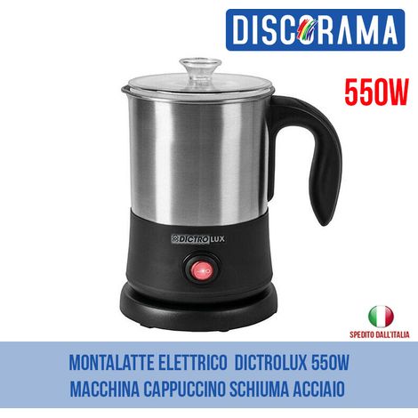 MONTALATTE ELETTRICO 550W MACCHINA CAPPUCCINO SCHIUMA ACCIAIO DCT (1/4)