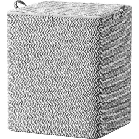 Sac De Rangement Pour Couettes - 110 L - Tissu Non Tissé - Gris - Pour Literie Couvertures Oreillers - Usage Intérieur Et Déménagement (1/5)