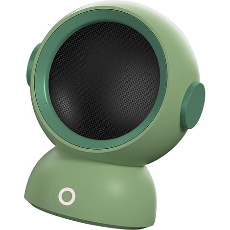 Chauffage soufflant portable, silencieux, à chauffage rapide, mini chauffage d'appoint, prise UE 220 V, vert, pour bureau ou table