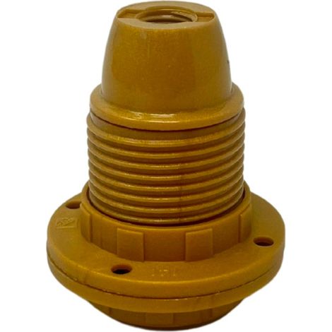 Portalámparas e14 asf todo rosca + 2 arandelas, oro brillante