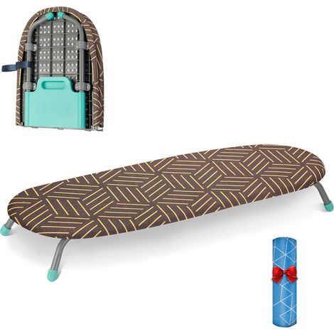 Table à Repasser Petite avec Support Antidérapant pour Fer à Repasser, avec 2 Housses Résistantes à la Chaleur, Table à Repasser Portable pour Les Voyages et L'usage Domestique (1/5)