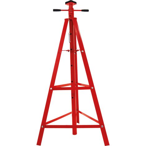 Bituxx Achsständer 2T Spindel Unterstellbock Stützbock Auto Bock Jack Stand Aufbocken Stützen KFZ höhenverstellbar Rot (1/5)
