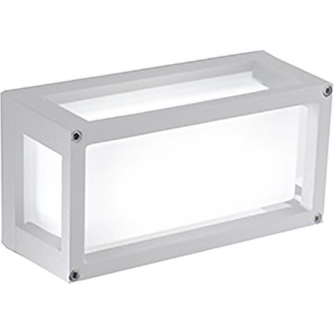 Home Lampada da Parete e Soffitto 12.2x25x9.5 cm in Alluminio pressofuso Bianco Opaco IP54 per Interni ed Esterni con attacco E27, 42W max