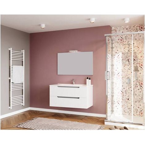 MOBILE BAGNO IBIZA 100 SOSPESO 2 CASS BIANCO