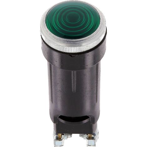 Voyant Lumineux Vert avec Ampoule - Diamètre 18 mm - 2 W - Signalisation Électrique 24 V - Indicateur Visuel Compact - Montage Tableau de Bord, Armoires - Réf. 41407 - Blister de 2 (1/3)