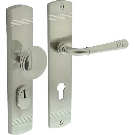 Ferrures de porte d’entrée Helena PC 72mm nickel mat - 0019.377836 (1/2)