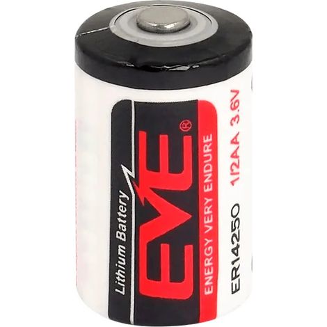 Pila Litio Er14250  3,6v/1200ma Eve Ø14,5x25,4mm 1/2aa 1/2r6 Eve-er14250/s