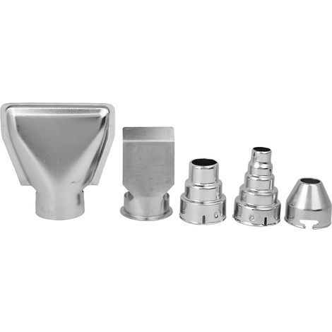 Pistolets à air chaud en acier inoxydable résistant à la chaleur Jet 5 pièces pour différents usages, étendre les fonctions du pistolet à air chaud d'origine (1/5)