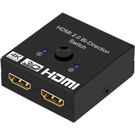Commutateur HDMI 2 entrées 1 sortie 4K haute définition commutateur bidirectionnel répartiteur une entrée deux sorties