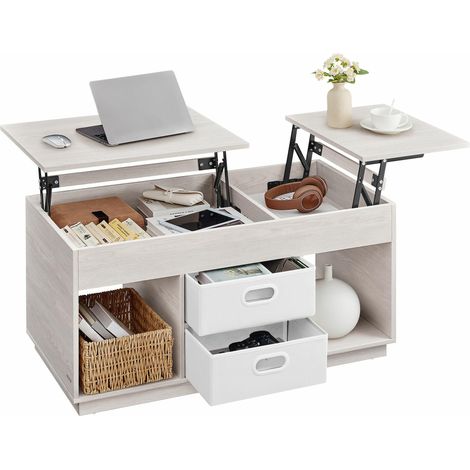 Mesa de centro beige con extensión (1/5)