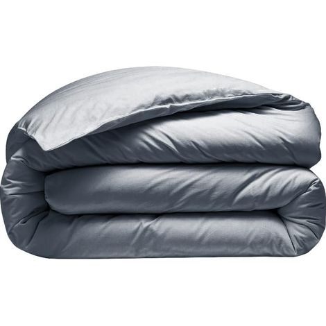 1 Housse De Couette 280x240 Cm, 2 Taies 65x65 Cm, Percale Coton, Tissage Serré, Finition Rabat, Lit King Size (1/4)