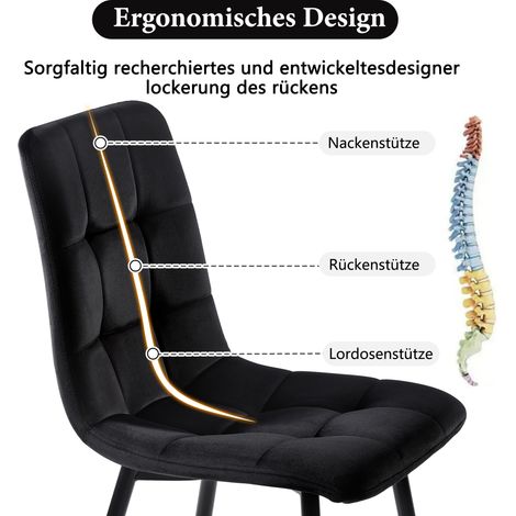 Table à manger rectangulaire 117cm avec 4 chaises, ensemble moderne de salle à manger, fauteuils en velours noir, pieds dorés, set de cuisine élégant (1/5)