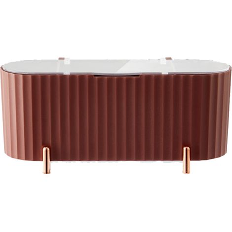 Boîte de rangement empilable pour maquillage, idéale pour coiffeuse, comptoirs et tiroirs de salle de bain. (1/5)