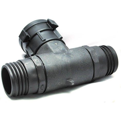 Raccord femelle S60x6 écrou tournant avec Té et double sortie male S60x6 (1/3)