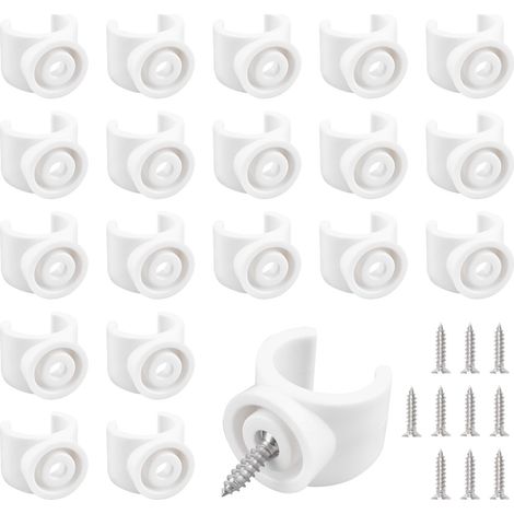 Lot de 60 colliers de serrage en PVC de 1,9 cm, support de tuyau d'eau, supports en U en plastique blanc pour sécuriser les lignes de plomberie PEX/PVC (1/5)