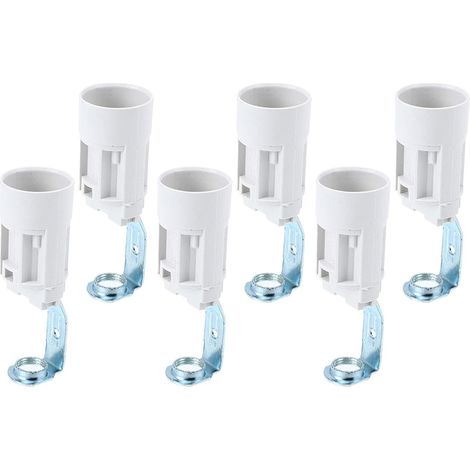 E14 Light Bulb Socket Set of 6 Screw Sockets for Antique Chandelier and Wall Lamp Repair Lighting (1/5)
