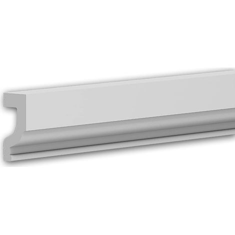 Moldura para pared Profhome 651391 Friso Perfil de estuco Moldura decorativa diseño moderno blanco 2 m