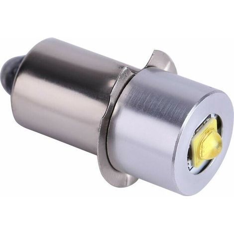 Mise à niveau de l'ampoule de lampe de poche LED, 3W 6-24V P13.5S Pièce de rechange d'ampoule de lampe de poche haute luminosité LED Lampe de travail d'urgence pour lampe de poche Torche Lumière blanc (1/5)
