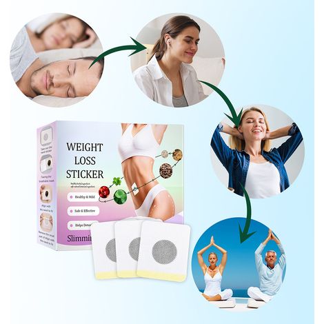 30 Patchs Ventre Plat Détox, Autocollants Amincissants pour Nombril, Adhésifs Minceur Abdomen (1/5)
