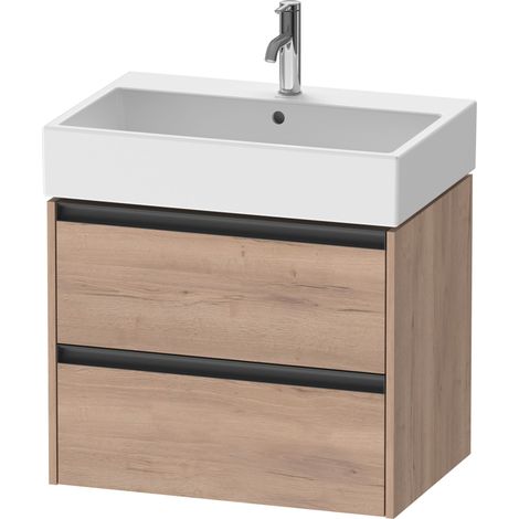 Duravit Ketho.2 Waschtischunterbau wandhängend, 2 Schubkästen,