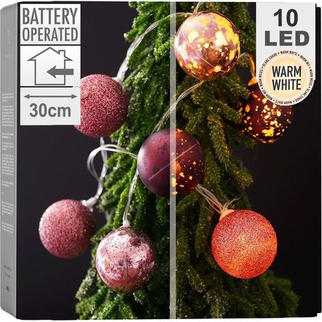 Boule lumineuse à 10 LED violettes de 4 cm (1/5)