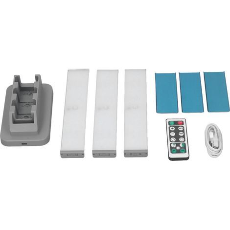 Bande Lumineuse à Détection de LED, Capteur de Mouvement Humain, Lumière de Détection de Mouvement, Aimant Puissant, Télécommande, Charge USB pour Armoire de Placard. (1/5)