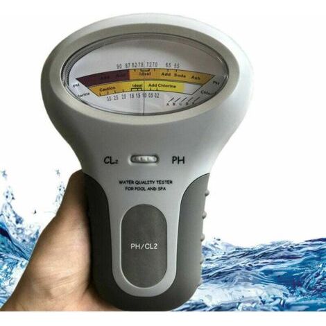 Medidor de pH y cloro 2 en 1, analizador de calidad del agua con cloro, medidor CL2 (1/4)