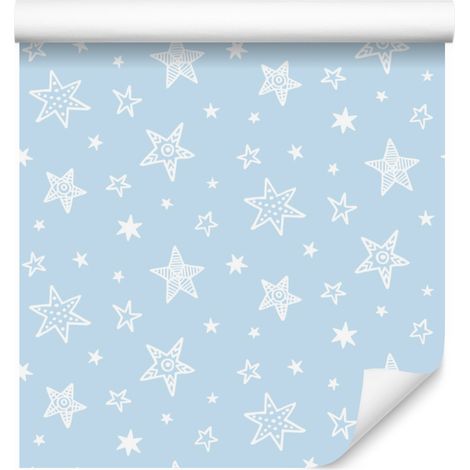 Carta da parati con stelle, petali di fiori e neve per soggiorno e camera da letto, 50x1000 cm (1/5)